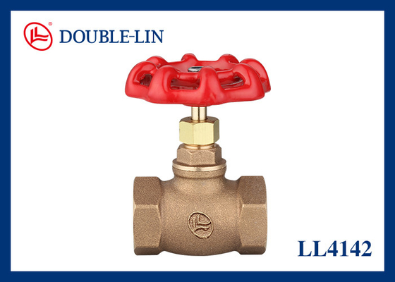 Ukuran Flens 1/2" Hingga 2" Katup Globe Perunggu Bsp / Npt