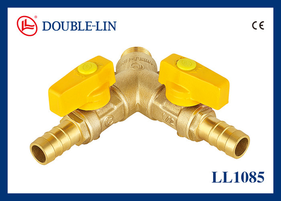 Male X Double Hose Connector HPB 57-3 katup gas dua arah