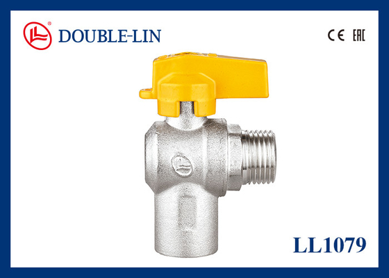 Aluminium Handle Wanita x Pria F1/2" x M1/2" Kuningan katup gas
