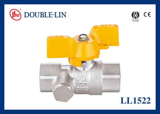 1/2 "Wanita X Wanita 5 Bar DIN259 T Handle Valve Gas