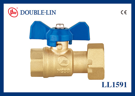 Perempuan Perempuan Rotating Nut HPB 57-3 T Handle Ball Valve