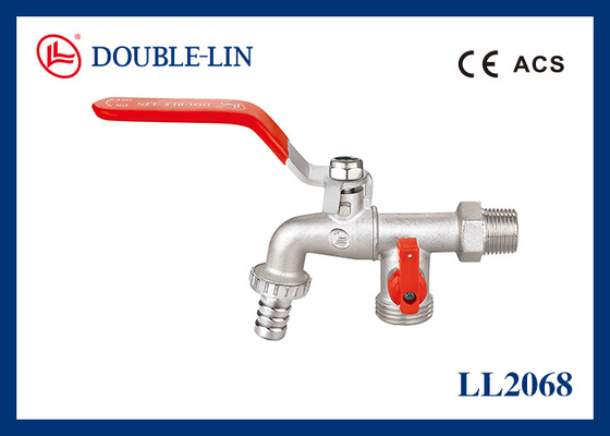 Keran Air Mesin Cuci 1/2" x 3/4" x 3/4" Kuningan