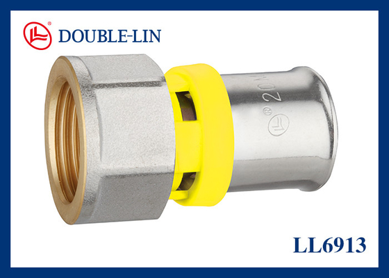 Fitting Tekan Kuningan Union Lurus Perempuan 16mm - 20mm Untuk Gas