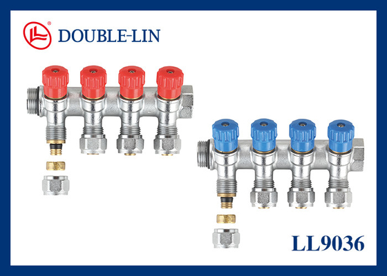 ISO228 Thread Chrome Plated Brass Manifold HPB 57-3 Bahan