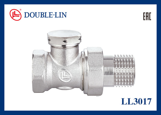 Ulir DIN 259 dari 0℃ hingga 120℃ Suhu Kerja 10 Bar Straight Lockshield