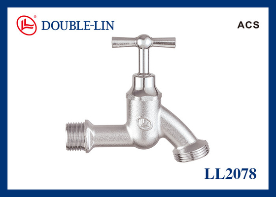 Sand Cast Chrome Plated Brass Handle Stopcock Tap