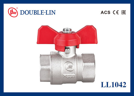 1/4 " sampai 1 1/4 " Wanita X Wanita 25 Bar Kuningan Ball Valve Dengan T Handle