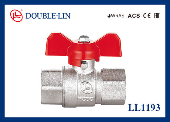 1/4 " sampai 1 1/4 " Wanita X Wanita Benang Panjang 25 Bar Kuningan Ball Valve Dengan T Handle