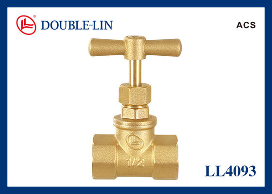 T Handle Wanita X Wanita 1 Inch Kuningan Gate Valve