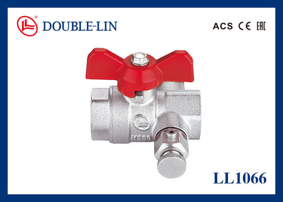 1 " Perempuan X Perempuan EAC Kuningan Ball Valves Dengan Drain Cock