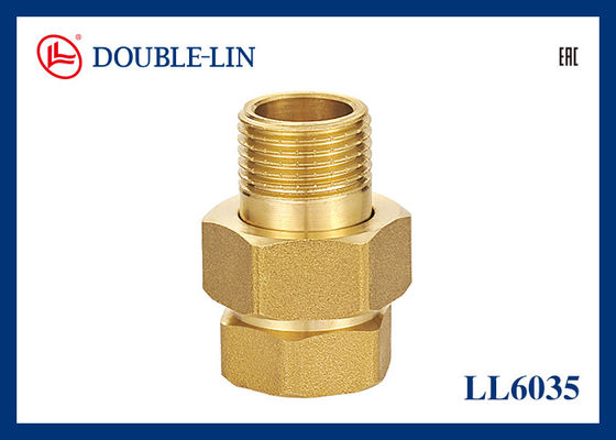1/2 " sampai 1 " Pria X Wanita Kuningan 3 bagian Konektor lurus Flat Washer