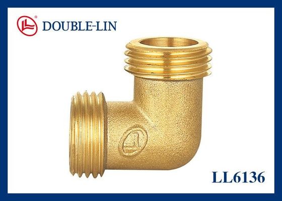 HPB 57-3 Pria X Pria siku Kuningan Fittings Threaded