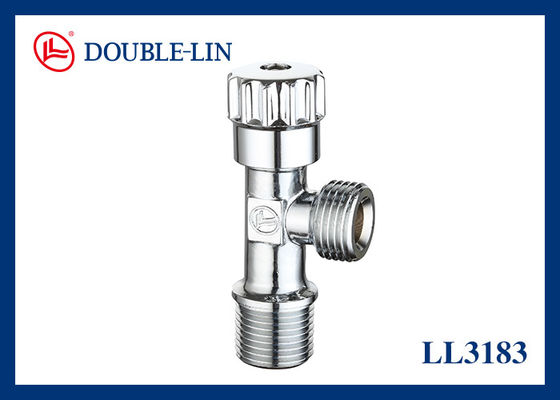 Ulir ISO228 1/2" x 1/2" Kuningan Poles Sudut Berhenti