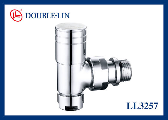Polished Chrome Plated 1/2 "× 15mm Kuningan TRV Radiator Valves
