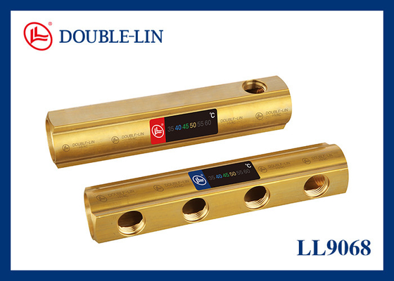 Jarak pusat 50mm 1/2' 1" Kuningan Manifold 16 Bar