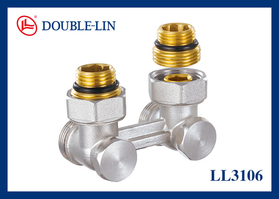 Katup Pipa Sudut M1/2'' X M3/4" Dengan Adaptor Ulir ISO228