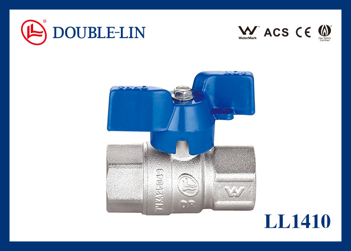 DZR 1/2 "ke 1" Wanita X Wanita Benang Panjang 25 Bar Kuningan Ball Valve Dengan T Handle