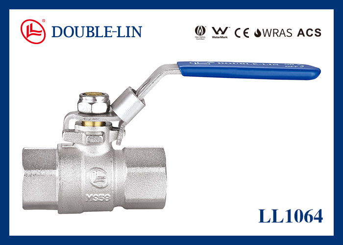 1/4 " sampai 4 " Wanita X Wanita Benang Panjang 25 Bar Kuningan Kunci Ball Valve Dengan Handle Stainless Steel