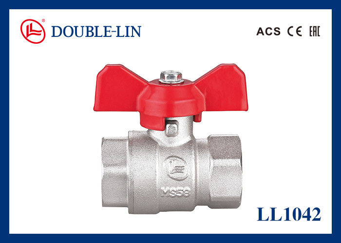 1/4 " sampai 1 1/4 " Wanita X Wanita 25 Bar Kuningan Ball Valve Dengan T Handle