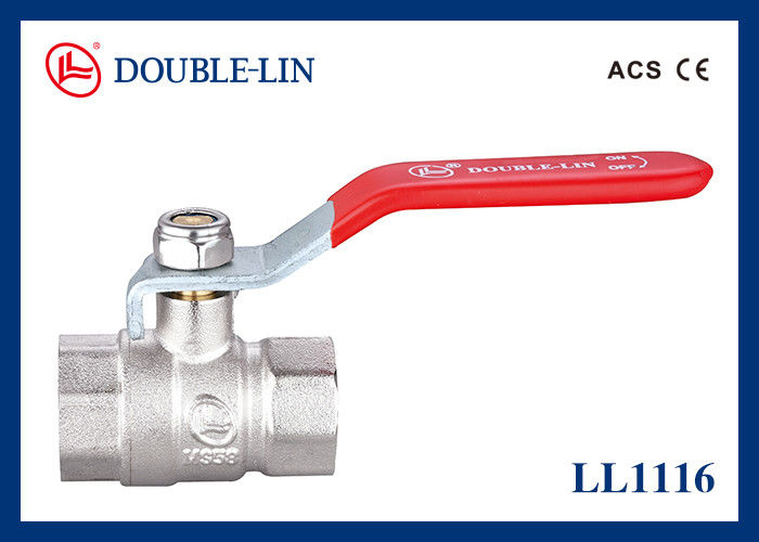 1/2 " sampai 4 " Wanita X Wanita 16 Bar Kuningan Ball Valve Dengan Flat Lever Handle
