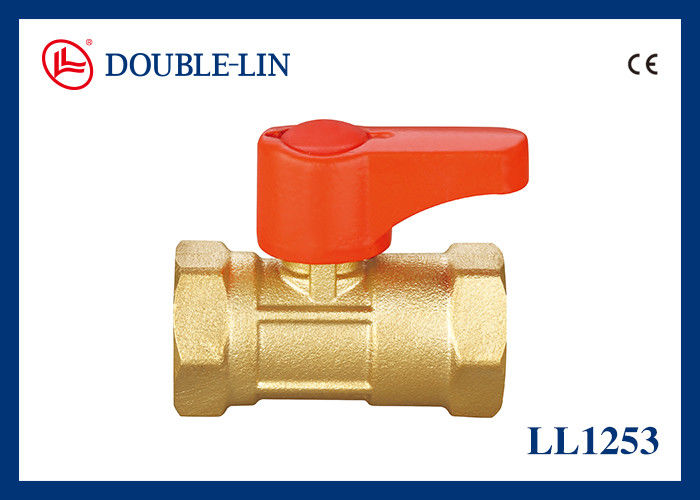 Wanita X Wanita 25 Bar Kuningan Mini Ball Valve Dengan Kuningan Warna