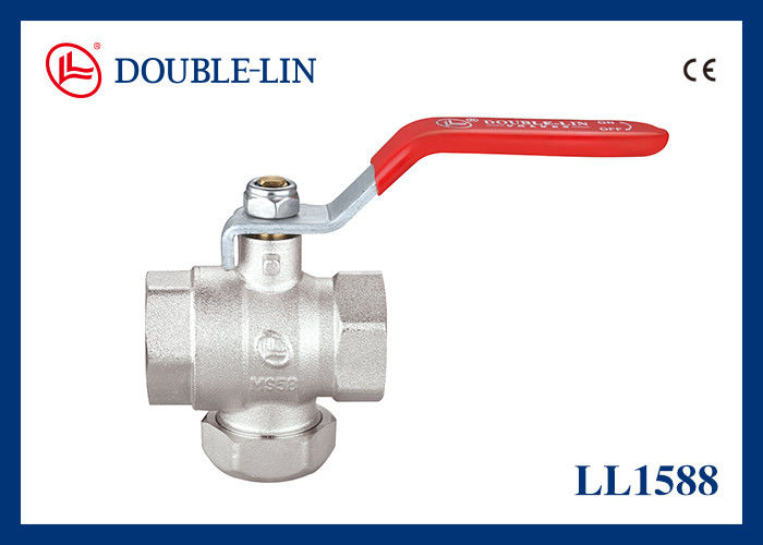 1/2 "untuk 1" Wanita X Wanita 25 Bar Kuningan Ball Valve Dengan Filter Flat Lever Handle
