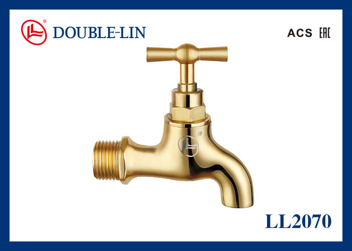 Sand Cast Brass Color Stopcock Tap 1/2 Inch Penggunaan di Luar Rumah